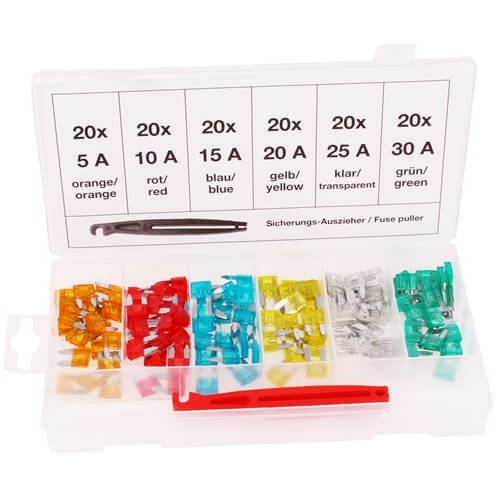 [UNEX11037] KFZ-Mini-Sicherungssortiment, 121-tlg. 