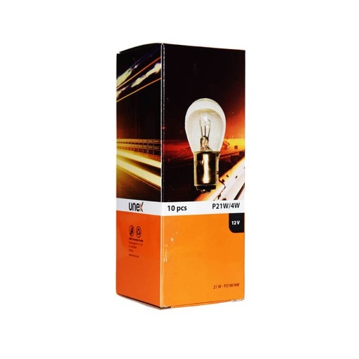 [UNEX10043] P21W-4W 12V 10`er Pack 